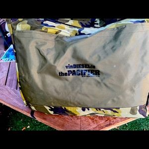 Movie swag Vin Diesel is The Pacifier  weather resistant tote bag